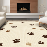 Ultra Soft Area Rug, Non Slip, Stain Resistant, Washable Area Rugs for Living Room, Bedroom, Contemporary Muted Pet Theme(Beige)