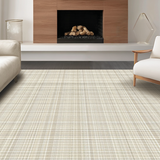 Ultra Soft Area Rug, Non Slip, Stain Resistant, Washable Area Rugs for Living Room, Bedroom, Cozy Abstract Square Motif(Beige)