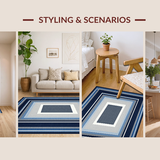 Trendy Geometric Symmetry in Blue(Blue)
