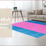 Ultra Soft Area Rug, Non Slip, Stain Resistant, Washable Area Rugs for Living Room, Bedroom, Distressed Floral Oushak(Blue)