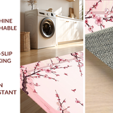 Ultra Soft Area Rug, Non Slip, Stain Resistant, Washable Area Rugs for Living Room, Bedroom, Charming Floral Petal Aesthetic(Pink)