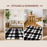 Contemporary Earth Tone Plaid Charm(Black)