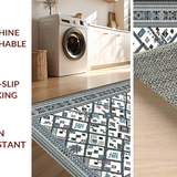 Ultra Soft Area Rug, Non Slip, Stain Resistant, Washable Area Rugs for Living Room, Bedroom, Chic Modern Abstract Patterning(White)