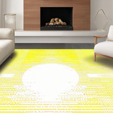 Ultra Soft Area Rug, Non Slip, Stain Resistant, Washable Area Rugs for Living Room, Bedroom, Minimalist Radiant Geometric Rug(Yellow)