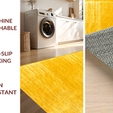 Ultra Soft Area Rug, Non Slip, Stain Resistant, Washable Area Rugs for Living Room, Bedroom, Bright Cheerful Outdoor Serenity(Yellow)