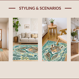 Ultra Soft Area Rug, Non Slip, Stain Resistant, Washable Area Rugs for Living Room, Bedroom, Green Tiger Living Room Area Carpet Vibrant Thin Design(Gray)