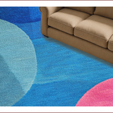 Ultra Soft Area Rug, Non Slip, Stain Resistant, Washable Area Rugs for Living Room, Bedroom, Abstract Modern Jardin(Blue)