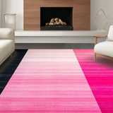 Ultra Soft Area Rug, Non Slip, Stain Resistant, Washable Area Rugs for Living Room, Bedroom, Chic Contemporary Gradient Style(Pink)