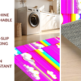 Ultra Soft Area Rug, Non Slip, Stain Resistant, Washable Area Rugs for Living Room, Bedroom, Bright Furry Artistic Expressions(Pink)
