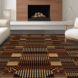 Ultra Soft Area Rug, Non Slip, Stain Resistant, Washable Area Rugs for Living Room, Bedroom, Whimsical Retro Animal Print(Brown)