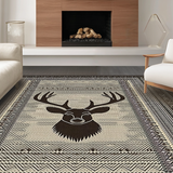 Ultra Soft Area Rug, Non Slip, Stain Resistant, Washable Area Rugs for Living Room, Bedroom, Sophisticated Wild Animal Inspired Decor(Beige)