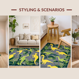 Jurassic Jungle Leaf Composition(Gray)