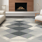 Artistic Tiled Geometric Arrangement(Gray)