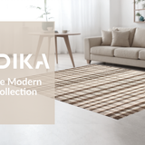 Ultra Soft Area Rug, Non Slip, Stain Resistant, Washable Area Rugs for Living Room, Bedroom, Stylish Contemporary Checkerboard Style(Brown)
