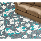 Ultra Soft Area Rug, Non Slip, Stain Resistant, Washable Area Rugs for Living Room, Bedroom, Contemporary Floral Modern(Gray)