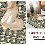 Ultra Soft Area Rug, Non Slip, Stain Resistant, Washable Area Rugs for Living Room, Bedroom, Vibrant Graphic Shapes with Rich Accents(Gold)