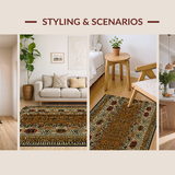 Ultra Soft Area Rug, Non Slip, Stain Resistant, Washable Area Rugs for Living Room, Bedroom, Vintage Cozy Animal Print(Brown)