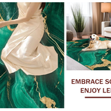 Ultra Soft Area Rug, Non Slip, Stain Resistant, Washable Area Rugs for Living Room, Bedroom, Art Deco Inspired Color Harmony(Green)
