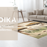 Cozy Farmhouse Inspired Mushroom Motif(Beige)