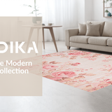 Ultra Soft Area Rug, Non Slip, Stain Resistant, Washable Area Rugs for Living Room, Bedroom, Sleek Contemporary Shag Texture Theme(Pink)
