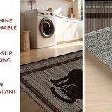 Ultra Soft Area Rug, Non Slip, Stain Resistant, Washable Area Rugs for Living Room, Bedroom, Rustic Earthy Coir Charm(Black)