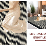 Ultra Soft Area Rug, Non Slip, Stain Resistant, Washable Area Rugs for Living Room, Bedroom, Exotic Animal Print Bedroom Carpet with Bold Contrast(Black)