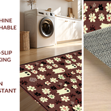 Ultra Soft Area Rug, Non Slip, Stain Resistant, Washable Area Rugs for Living Room, Bedroom, Abstract Whimsical Horror Artistry(Brown)
