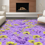 Ultra Soft Area Rug, Non Slip, Stain Resistant, Washable Area Rugs for Living Room, Bedroom, Luxurious Purple Petal Theme(Purple)