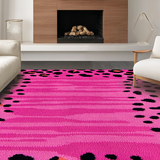 Ultra Soft Area Rug, Non Slip, Stain Resistant, Washable Area Rugs for Living Room, Bedroom, Soft Pastel Hybrid Animal Design(Pink)