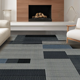 Ultra Soft Area Rug, Non Slip, Stain Resistant, Washable Area Rugs for Living Room, Bedroom, Trendy Modernist Trellis Visual(Gray)