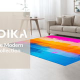 Ultra Soft Area Rug, Non Slip, Stain Resistant, Washable Area Rugs for Living Room, Bedroom, Dynamic Colorful Expressionist Design(Blue)