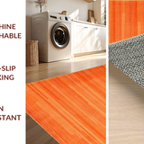 Ultra Soft Area Rug, Non Slip, Stain Resistant, Washable Area Rugs for Living Room, Bedroom, Simple Modern Shag Appeal(Orange)