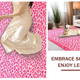 Ultra Soft Area Rug, Non Slip, Stain Resistant, Washable Area Rugs for Living Room, Bedroom, Soft Pastel Animal Motif(Pink)