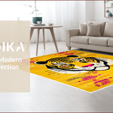 Ultra Soft Area Rug, Non Slip, Stain Resistant, Washable Area Rugs for Living Room, Bedroom, Rustic Textured Boho Style(Yellow)