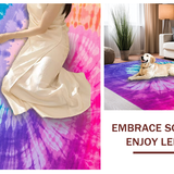 Ultra Soft Area Rug, Non Slip, Stain Resistant, Washable Area Rugs for Living Room, Bedroom, Enchanting Cozy Mixed Hues(Purple)