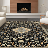 Classic Gold Accented Geometric(Black)