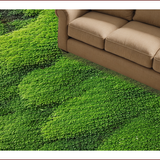 Ultra Soft Area Rug, Non Slip, Stain Resistant, Washable Area Rugs for Living Room, Bedroom, Boho Leaf Shaggy(Green)
