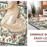Delicate Floral and Feather Fusion(Beige)