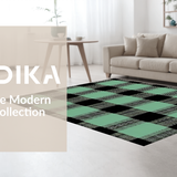 Ultra Soft Area Rug, Non Slip, Stain Resistant, Washable Area Rugs for Living Room, Bedroom, Timeless Farmhouse Plaid Appeal(Gray)