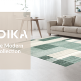 Ultra Soft Area Rug, Non Slip, Stain Resistant, Washable Area Rugs for Living Room, Bedroom, Serene Contemporary Lattice Style(Gray)