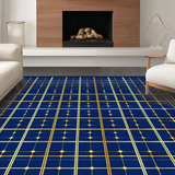 Sophisticated Geometric Lattice in Navy(Blue)