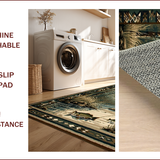 Ultra Soft Area Rug, Non Slip, Stain Resistant, Washable Area Rugs for Living Room, Bedroom, Rustic Nature-Inspired Lodge Aesthetic(Brown)