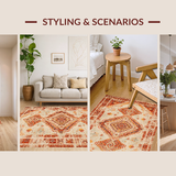 Luxurious Distressed Lattice Arrangement(Beige)