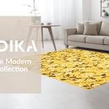 Ultra Soft Area Rug, Non Slip, Stain Resistant, Washable Area Rugs for Living Room, Bedroom, Modern Floral-Inspired Decor Theme(Yellow)