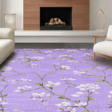 Ultra Soft Area Rug, Non Slip, Stain Resistant, Washable Area Rugs for Living Room, Bedroom, Stylish Soft Round Shag Decor(Purple)