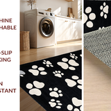 Ultra Soft Area Rug, Non Slip, Stain Resistant, Washable Area Rugs for Living Room, Bedroom, Stylish Abstract Animal Pattern(Black)