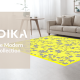 Delightful Grey Floral Elegance(Yellow)