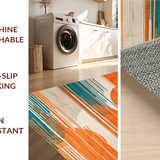 Ultra Soft Area Rug, Non Slip, Stain Resistant, Washable Area Rugs for Living Room, Bedroom, Dynamic Textured Color Fusion(Orange)