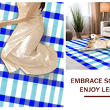 Minimalist Blue Tartan Style(Blue)