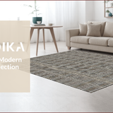 Ultra Soft Area Rug, Non Slip, Stain Resistant, Washable Area Rugs for Living Room, Bedroom, Abstract Grey Brown Living Room Vintage Rug(Gray)
